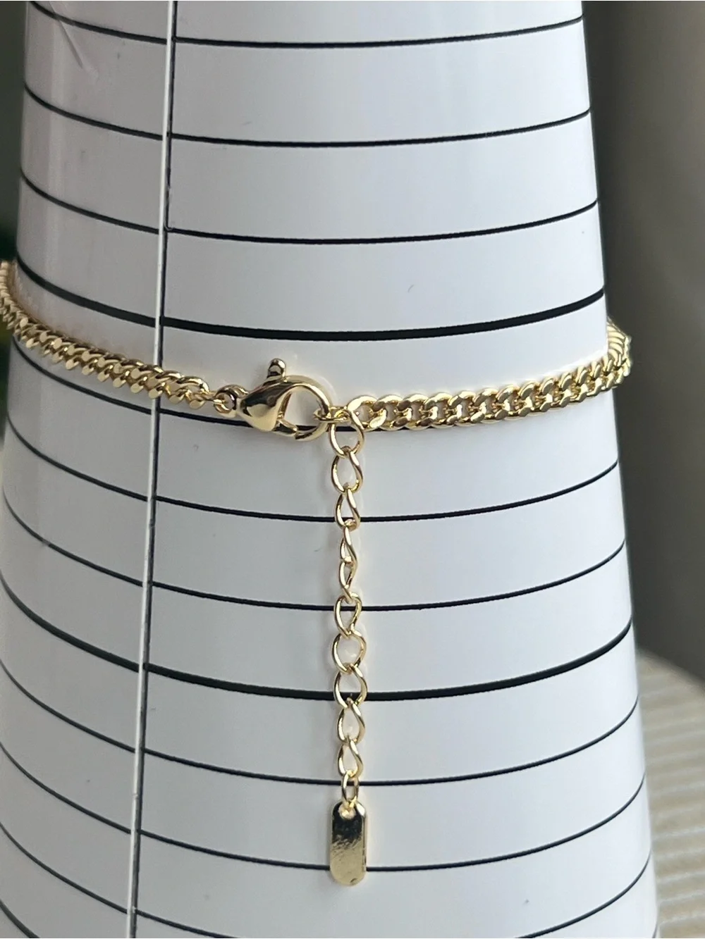 Black Clover charm Chain Bracelet with pavé border
